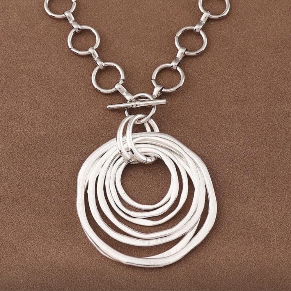Silver Circle Pendant Necklace
